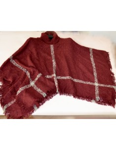 PONCHO BORDEAUX DONNA 