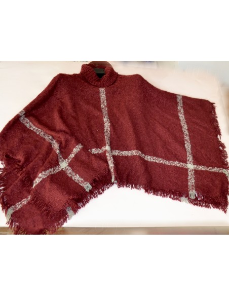 PONCHO BORDEAUX DONNA 