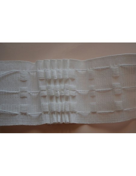 NASTRO ARRICCIANTE PER TENDE BIANCO  largh. 7,5 cm