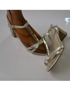 SCARPE SANDALI PELLE ORO   N° 39 Lisa -W