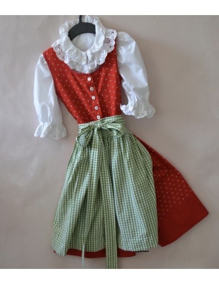 ABITO TIROLESE   tg.7/8 anni + CAMICIA  GREMBIULE