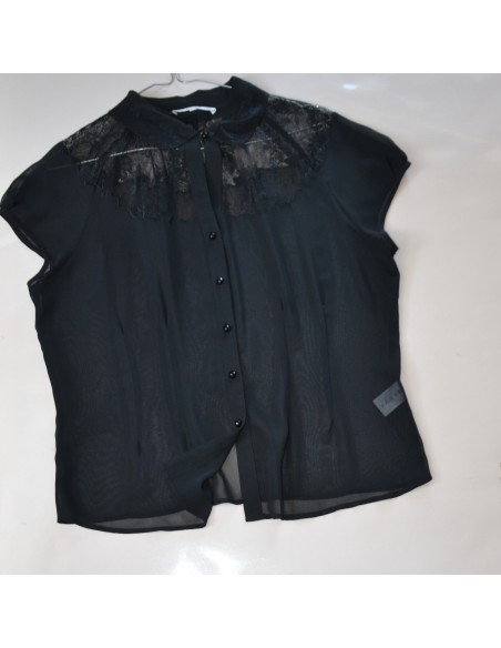 CAMICIA CAMICETTA PIZZO NEROtg.14/ 46 Platinum