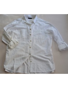 Camicia Camicetta bianca  con pizzo  tg. 44/46 M&S