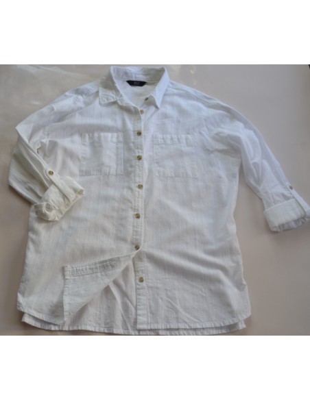 Camicia Camicetta bianca  con pizzo  tg. 44/46 M&S
