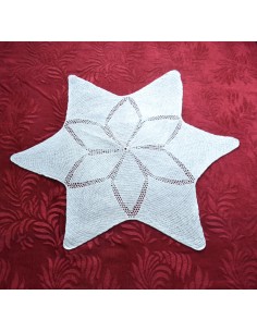 CENTRO  REALIZZATO A MANO AD UNCINETTO " Stella" diam. 60 cm