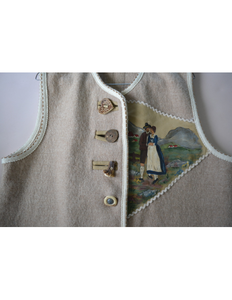 GILET  tg.48  DONNA TIROLESE LANA  Kirrer Nuovo