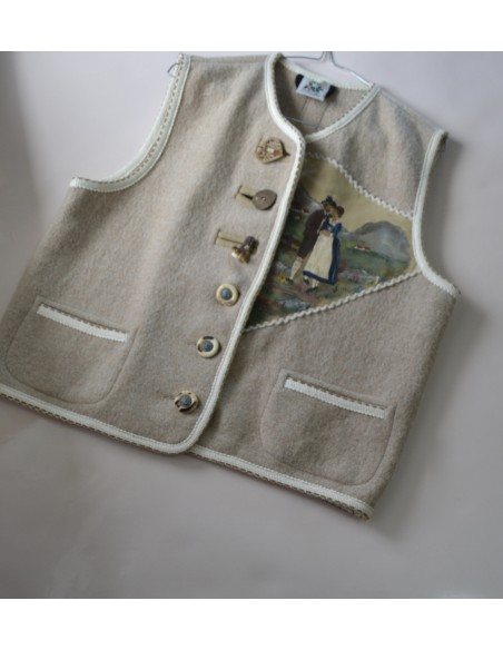 GILET  tg.48  DONNA TIROLESE LANA  Kirrer Nuovo