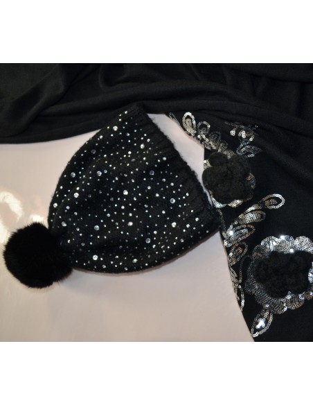 CAPPELLO CON SCIARPA DONNA " GATTO"