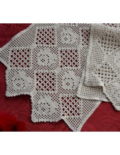 COPPIA TENDINE CREMA AD  UNCINETTO 50x35 cm 2