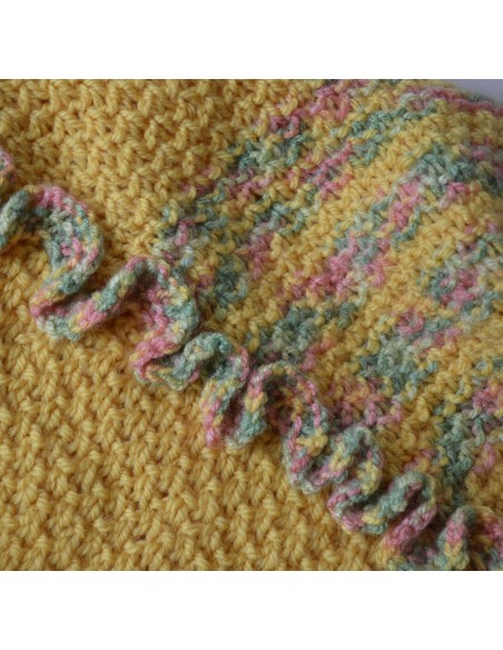 PONCHO BAMBINA REALIZZATO A MANO AD UNCINETTO