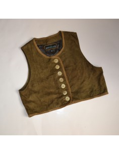 GILET  CORPETTO IN PELLE  TIROLESE Tg 46  Country Line