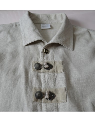 ANTICA CAMICIA UOMO STILE TIROLESE  CON MONOGRAMMA
