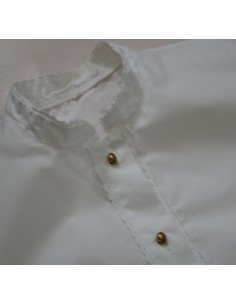 CAMICIA CON MERLETTO STILE TIROLESE  VINTAGE  tg 44/46  2