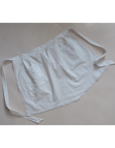 GREMBIULINO CREMA CON RICAMO