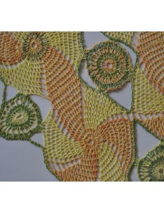 CENTRO ECRU' REALIZZATO A MANO AD UNCINETTO 115x29 cm 2
