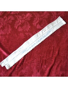 ANTICA STRISCIA DA MENSOLA  RICAMATA A MANO 2