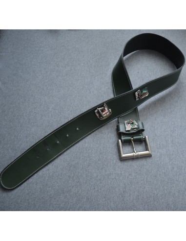 CINTURA NERA IN PELLE STILE TIROLESE tg. 95