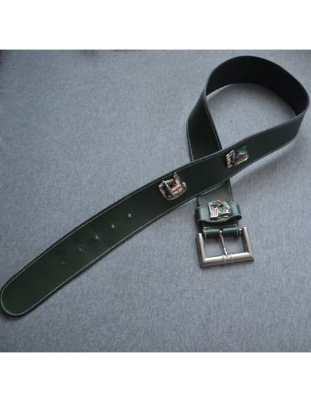 CINTURA NERA IN PELLE STILE TIROLESE tg. 95