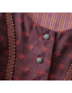 GILET  CORPETTO TIROLESE LANA BLU Tg.44/46 2