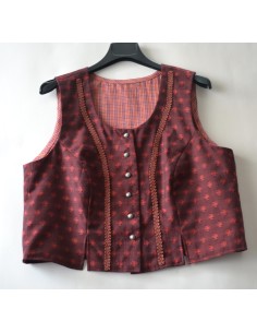 GILET  CORPETTO TIROLESE LANA BLU Tg.44/46