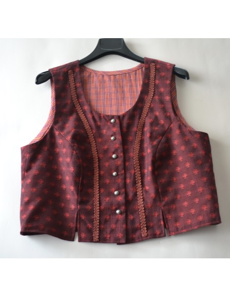 GILET  CORPETTO TIROLESE LANA BLU Tg.44/46