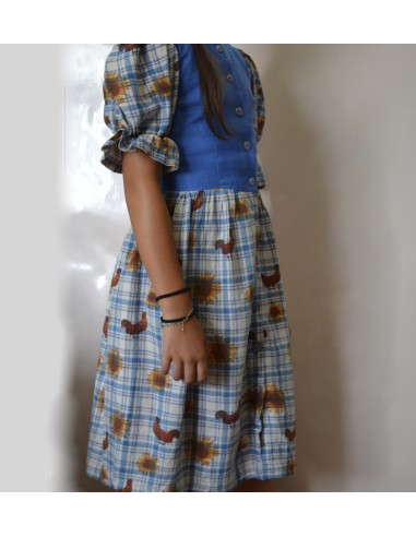 ABITO TIROLESE  CON GIRASOLI  tg. 6/7 anni circa