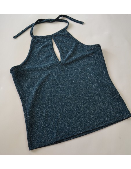 ELEGANTE  TOP NERO Tg. 14/16 - 46/48  Topshop