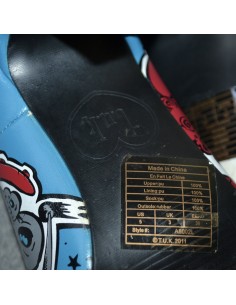 SCARPE  PELLE  N° 37  COLORE AZZURRO 2