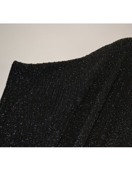 MAGLIETTA NERA FILO ARGENTO  tg. XS