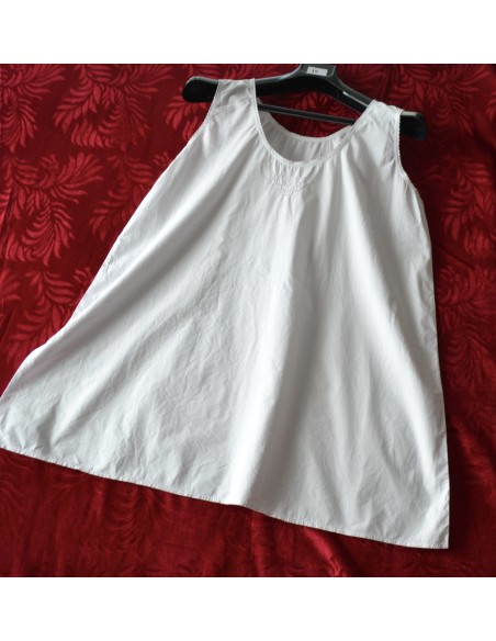 ANTICA  SOTTOVESTE /CAMICIA DA NOTTE RICAMI MONOGRAMMA