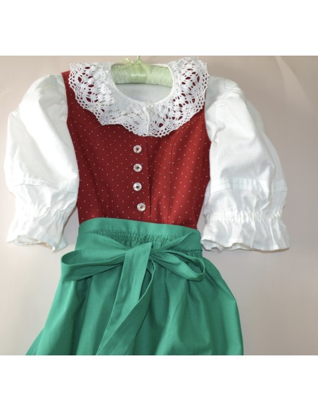 ABITO TIROLESE   tg. 146 /  8 anni + GREMBIULE CAMICIA DIRNDL